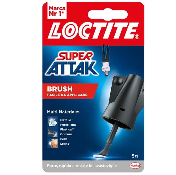  Colla Super Attak Easy Brush - 5 gr - trasparente - Loctite 