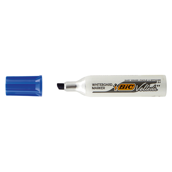  Pennarello Whiteboard Marker Velleda 1781 - punta a scalpello da 3,2 a 5,5mm - blu - Bic 