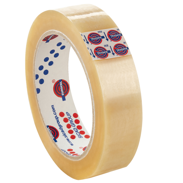  Nastro adesivo 330 - 2,5 cm x 66 m - PVC - trasparente - Eurocel 