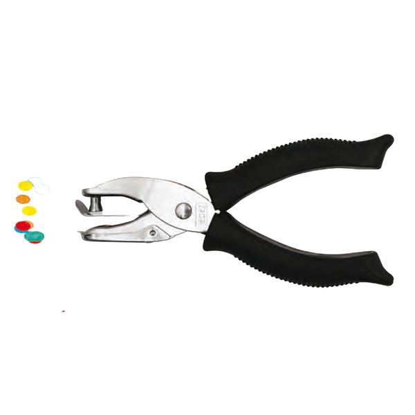  Perforatore a pinza 5840 - 1 foro 6 mm - impugnatura gommata - nero - Lebez 