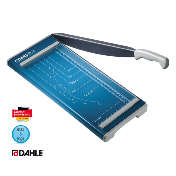  Taglierina a leva Hobby 502 - 42 x 17,5 cm - 320 mm (A4) - 8 fogli - blu - Dahle 