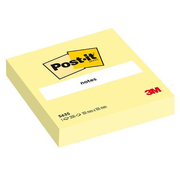  Blocco foglietti - 5635 - 100 x 100 mm - giallo Canary - 200 fogli - Post-it 