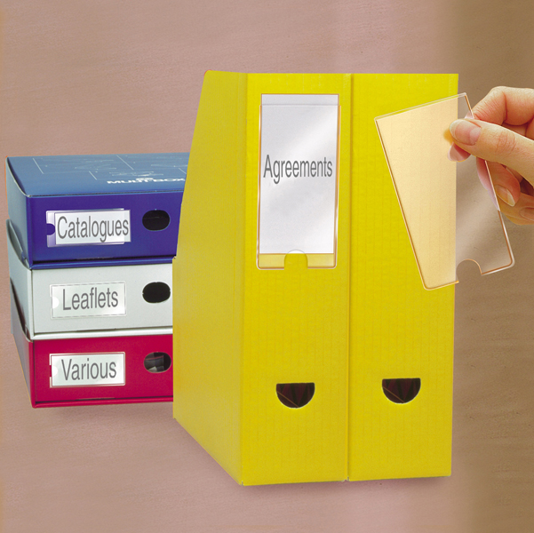  Portaetichette adesivo - 62 x 150 mm - trasparente - Djois - conf. 6 pezzi 