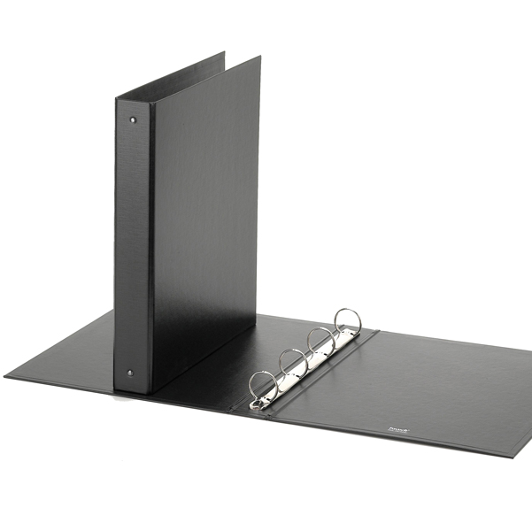  Raccoglitore Europa - 22 x 30 cm - 4 anelli tondi 30 mm - dorso 4 cm - nero - Favorit 