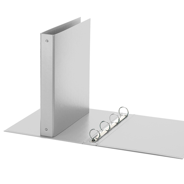  Raccoglitore Europa - 22 x 30 cm - 4 anelli tondi 30 mm - dorso 4 cm - grigio - Favorit 