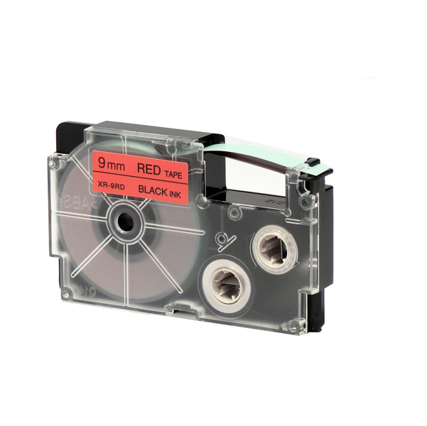  Nastro - 9 mm x 8 mt - nero/rosso - Casio 