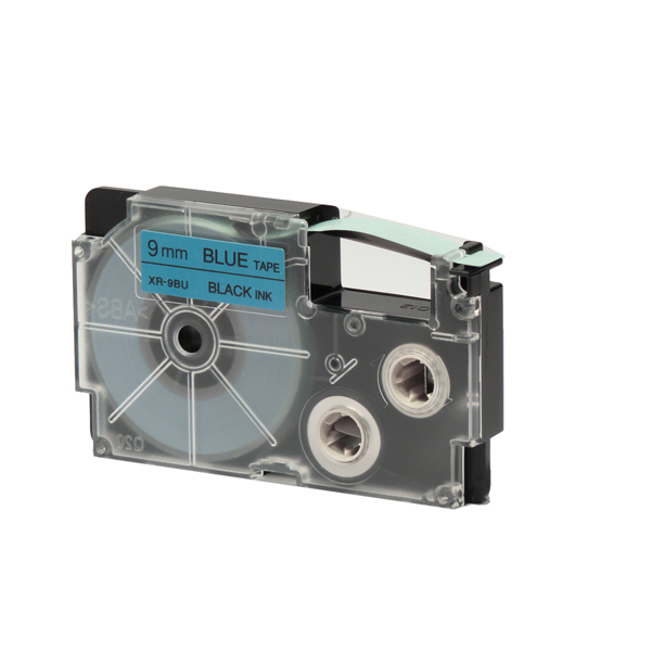  Nastro - 9 mm x 8 mt - nero/blu - Casio 