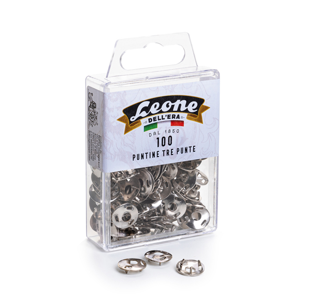 Puntine - 3 punte temperate e nichelate - Leone - conf. 100 pezzi 
