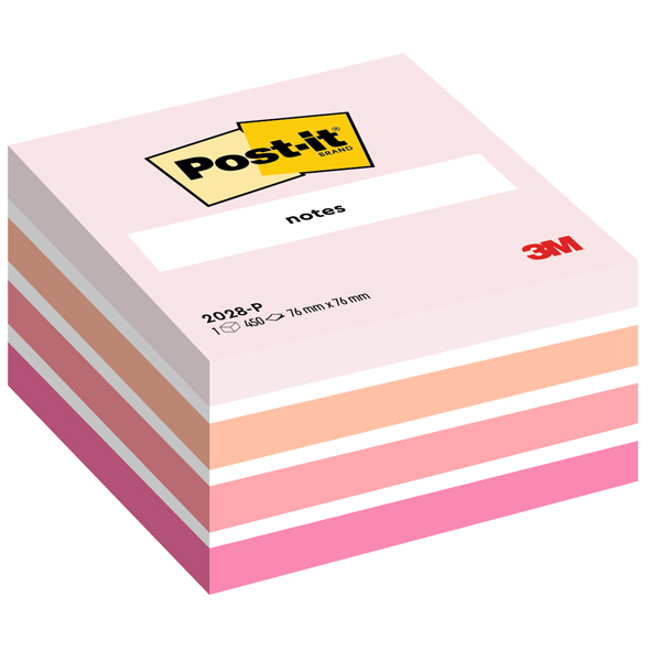  Blocco foglietti Cubo - 2028-P - 76 x 76 mm - 72 gr - colori assortiti - 450 fogli - Post-it 
