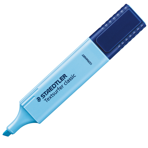  Evidenziatore Textsurfer Classic - punta a scalpello - tratto 1,0-5,0mm - azzurro - Staedtler 