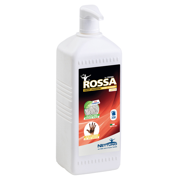  Crema lavamani La Rossa - flacone con dosatore - 1 L - sandalo/pachouli - Nettuno 