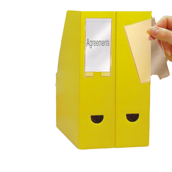  Portaetichette adesivo - 25 x 75 mm - trasparente - Djois - conf. 12 pezzi 