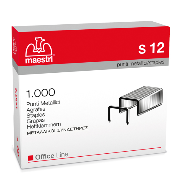  Punti S12 - 23/12 - acciaio - metallo - Romeo Maestri - conf. 1000 pezzi 