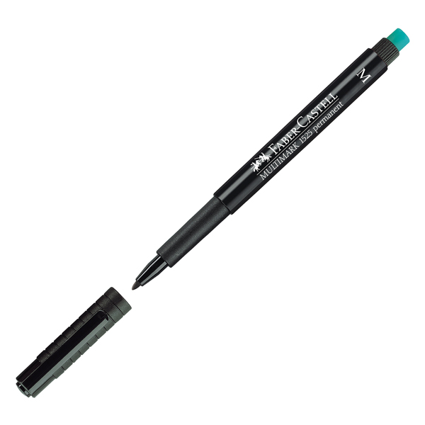 Pennarello Multimark universale permanente con gomma - punta media 1,0mm - nero - Faber-Castell 