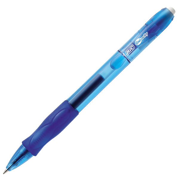  Penna gel a sfera a scatto Gelocity - punta 0,7mm - blu - Bic - conf. 12 pezzi 