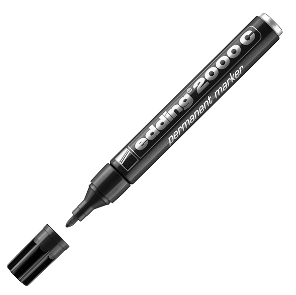  Marcatore permanente 2000C - punta conica - da 1,5 a 3 mm - nero - Edding 