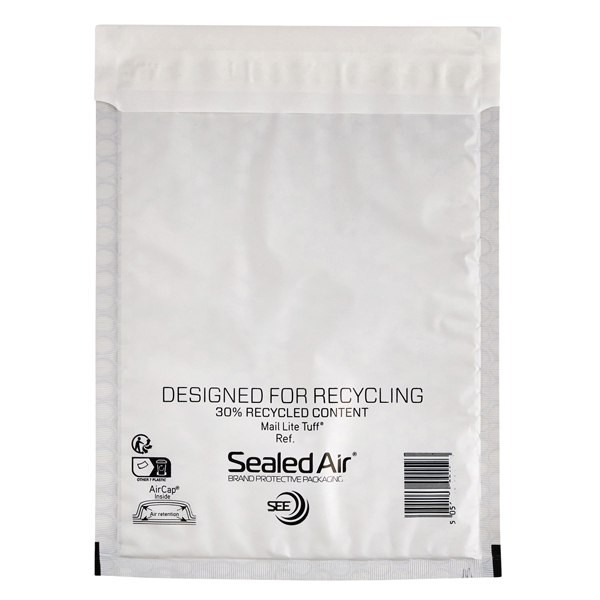  Busta imbottita Mail Lite Tuff Cushioned - impermeabile - H (27 x 36 cm) - bianco - Sealed Air - conf. 10 pezzi 