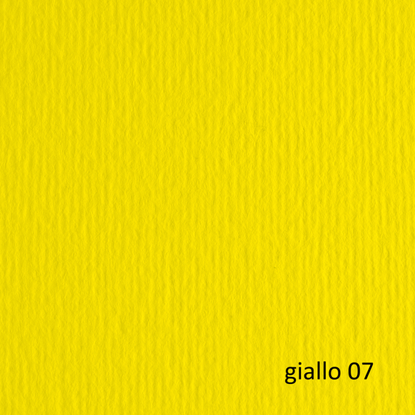  Cartoncino Elle Erre - 50 x 70 cm - 220 gr - giallo 107 - Fabriano - blister 20 fogli 