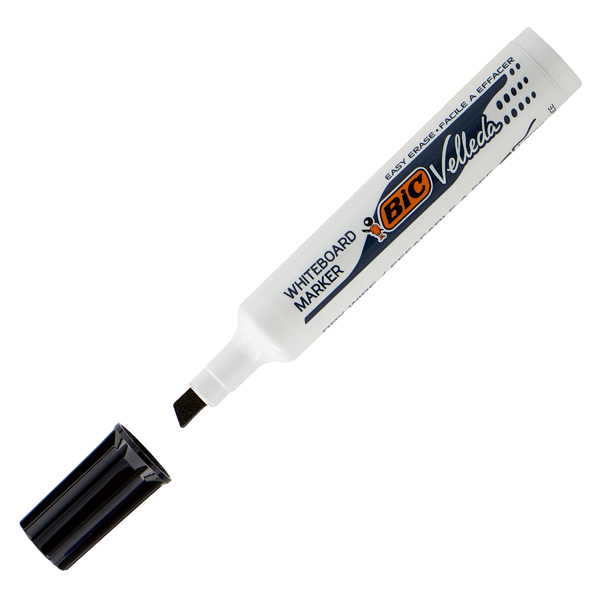  Pennarello Whiteboard Marker Velleda 1791 - punta a scalpello da 3,3mm a 4,6mm - nero - Bic 