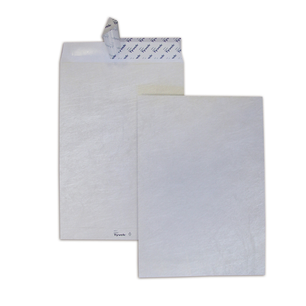  Busta a sacco Postyvek - strip adesivo - 25 x 35,3 cm - 55 gr - tyvek - bianco - Blasetti - conf. 100 pezzi 
