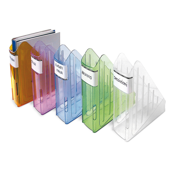  Portariviste Classic - 29,5 x 27 cm - dorso 7,5 cm - verde trasparente - Arda 