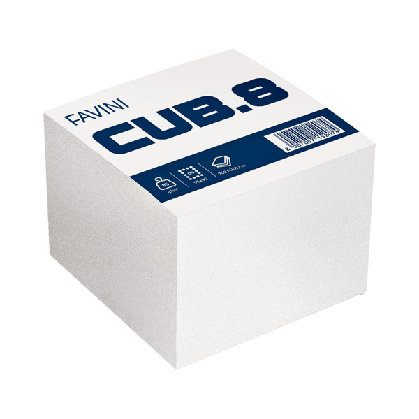  Foglietti Cubo - bianco - 95 x 95mm - 80gr - 700 fogli - Favini 