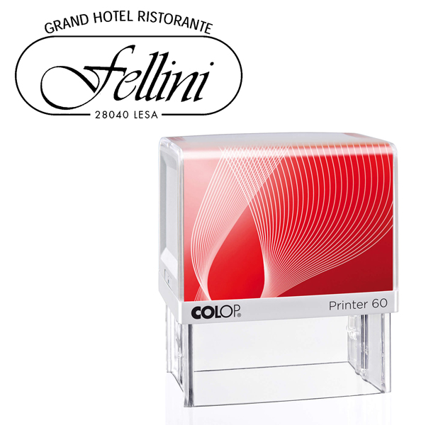 Timbro Printer 60 - 37 x 76 mm - 8 righe - autoinchiostrante - nero - Colop 