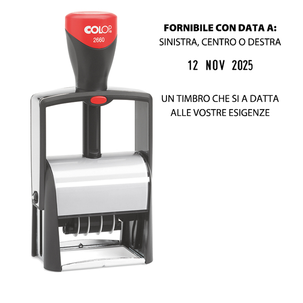 Timbro Datario Classic Line 2660 - autoinchiostrante - 37 x 58 mm - 7 righe - Colop 