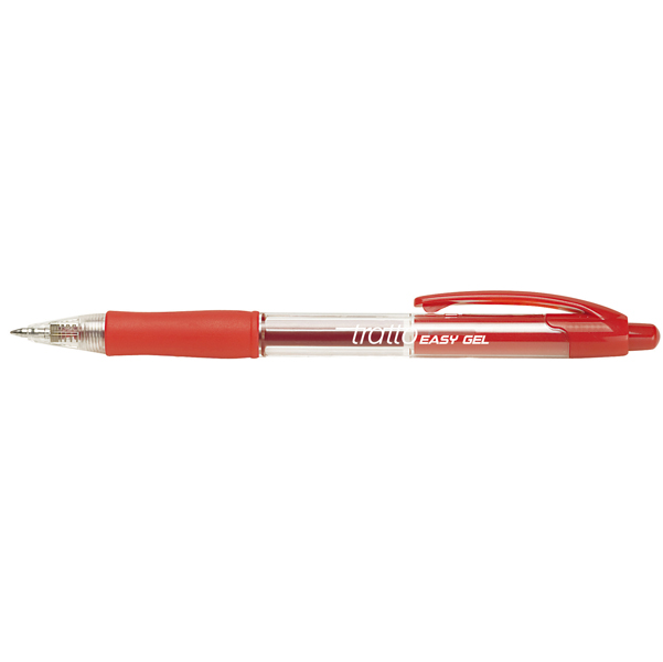  Penna a sfera a scatto Easy gel - tratto 0,5mm - rosso - Tratto 