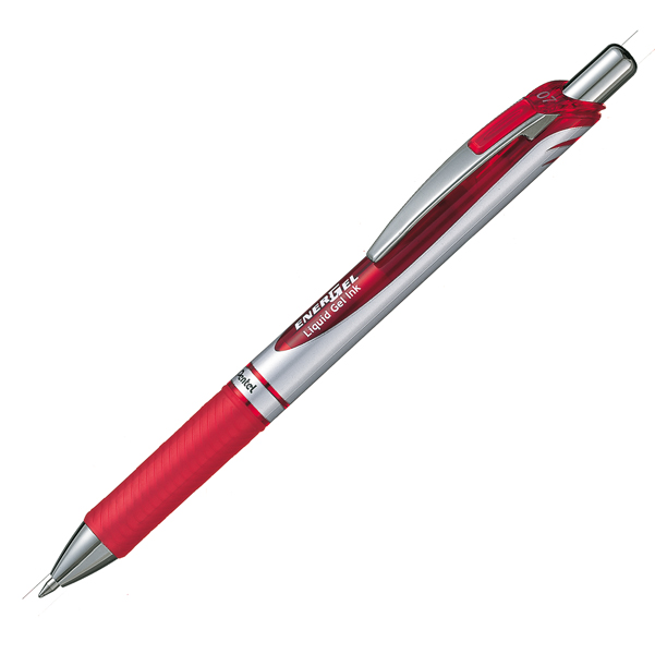  Roller a scatto Energel XM Click - punta 0,7 mm - rosso - Pentel 