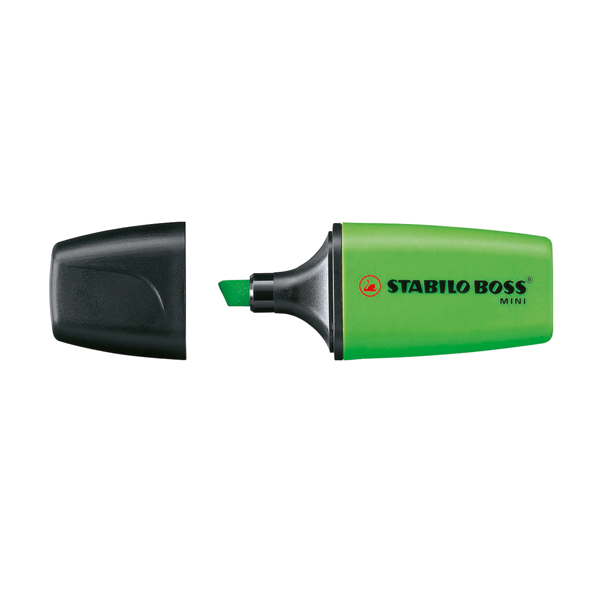  Evidenziatore Boss Mini - punta a scalpello - tratto 2 - 5 mm - verde 33 - Stabilo 