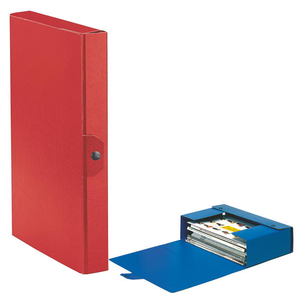  Scatola progetto Eurobox - dorso 4 cm - 25 x 35 cm - rosso - Esselte 