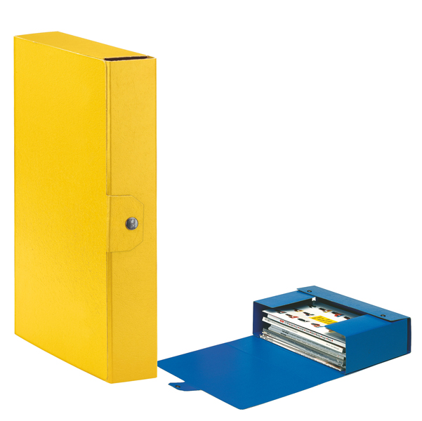  Scatola progetto Eurobox - dorso 6 cm - 25 x 35 cm - giallo - Esselte 