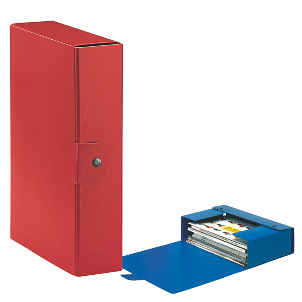  Scatola progetto Eurobox - dorso 8 cm - 25 x 35 cm - rosso - Esselte 
