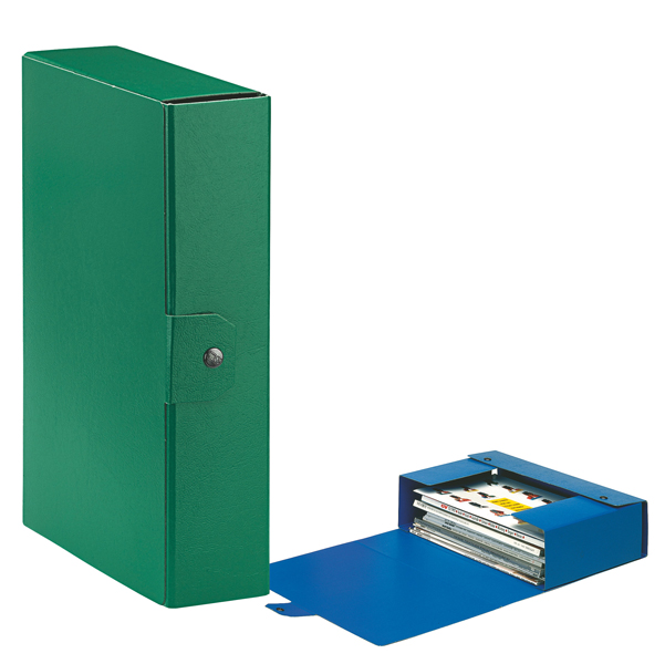 Scatola progetto Eurobox - dorso 8 cm - 25 x 35 cm - verde - Esselte 