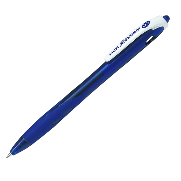  Penna a sfera a scatto Rexgrip Begreen - punta 0,7mm - blu - Pilot 