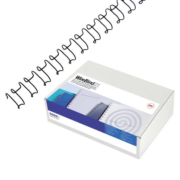  Dorsi spirale IbiWire - metallo - 21 anelli - 8 mm - argento - GBC - scatola 100 pezzi 