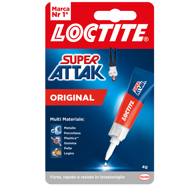  Colla Super Attak Original - 4 gr - trasparente - Loctite 