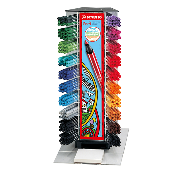  Pennarello Pen 68 - colori assortiti - Stabilo - expo 240 pezzi 