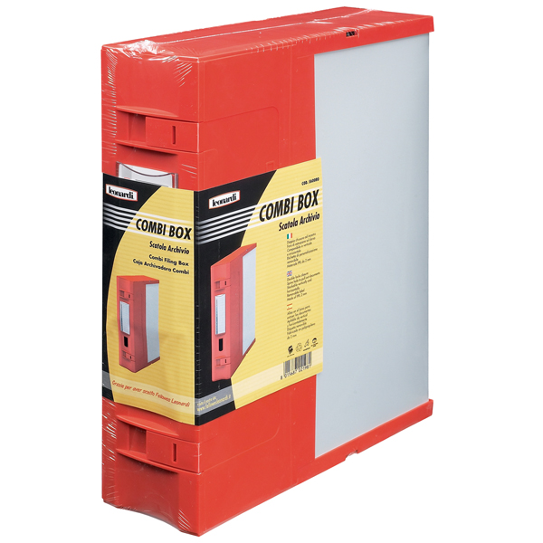  Scatola archivio Combi Box E600 - dorso 9 cm - 29,8 x 36,2 cm - rosso - Fellowes 