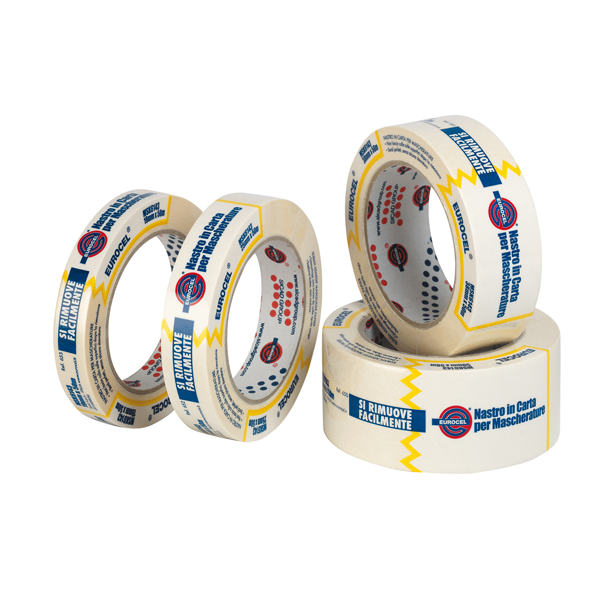  Nastro adesivo MSK 6143 - 25 mm x 50 m - carta - beige - Eurocel 