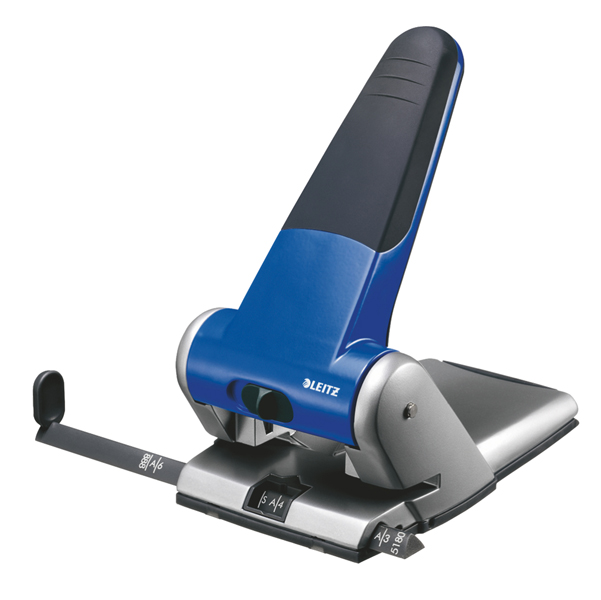  Perforatore 5180 - passo 8 cm - max 65 fogli - 2 fori - blu - Leitz 