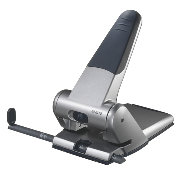  Perforatore 5180 - passo 8 cm - max 65 fogli - 2 fori - argento - Leitz 