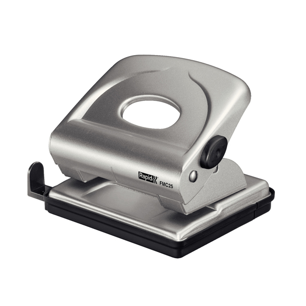  Perforatore FMC25+ - max 30 fogli - 2 fori - passo 8 cm - argento - Rapid 