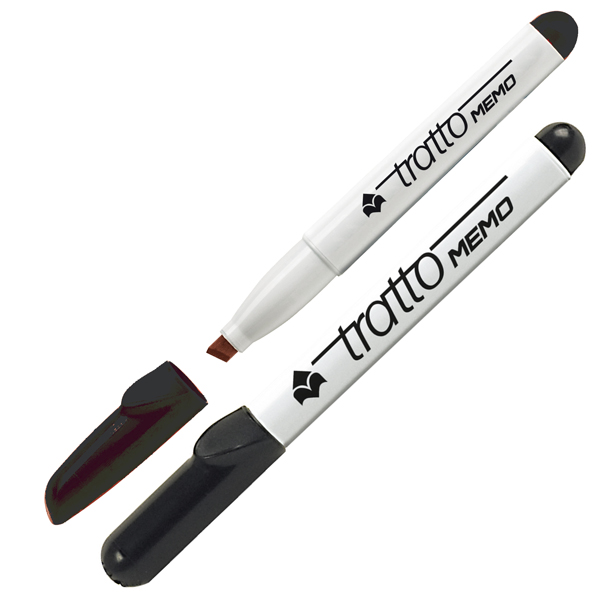  Pennarello a secco Tratto Memo per lavagne cancellabili - nero - punta a scalpello - tratto 6,5mm - Tratto 