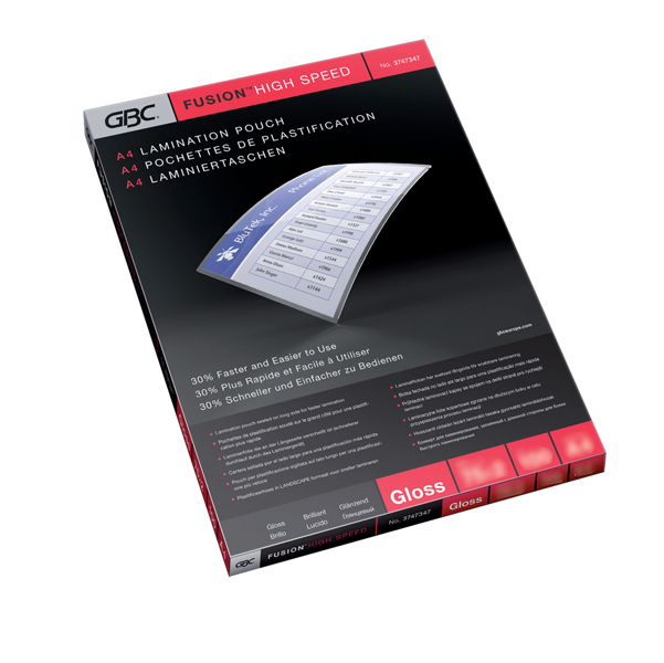  Pouches - A4 - 216x303 mm - 2x125 micron - highspeed - GBC - scatola 100 pezzi 