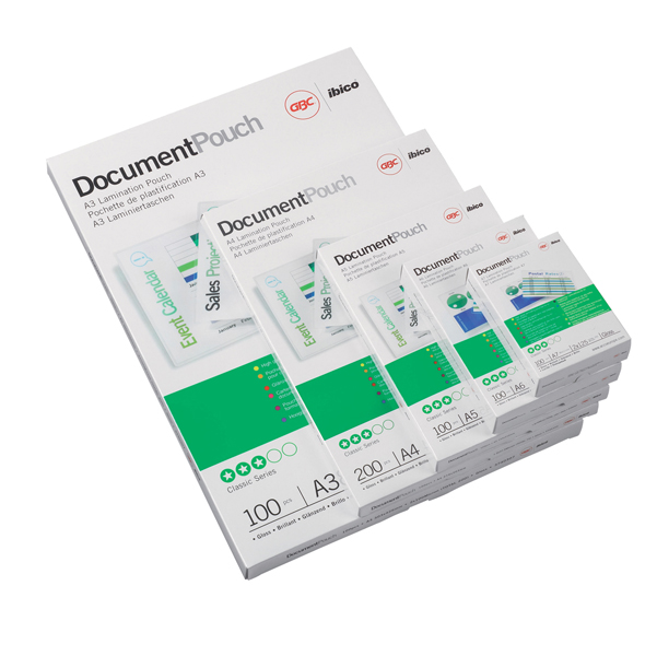  Pouches - retro adesivo - A4 - 216 x 303 mm - 2 x 75 micron - peel'n stick - GBC - scatola 25 pezzi 