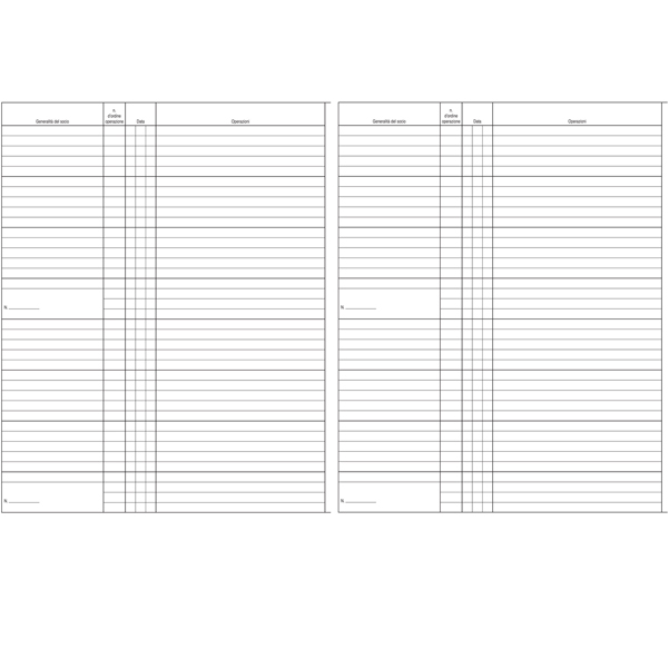  Registro libro soci SPA/SRL - 31 x 24,5 - 47pg - numerate - Edipro 
