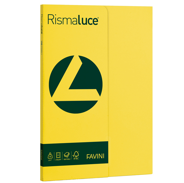  Carta Rismaluce Small - A4 - 90 gr - giallo sole 53 - Favini - conf. 100 fogli 