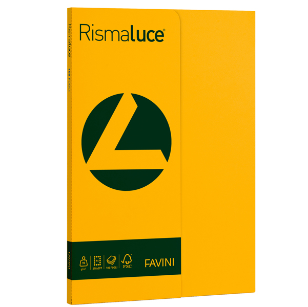  Carta Rismaluce Small - A4 - 90 gr - giallo oro 52 - Favini - conf. 100 fogli 